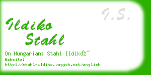 ildiko stahl business card